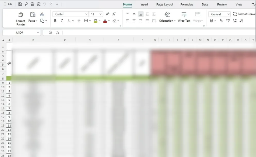 Before: Excel: stock in and out by item