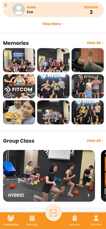 Community home: memories and group classes
