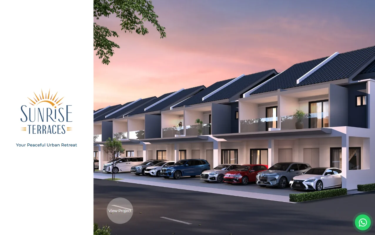 Sunrise Terraces website designed by Potadot