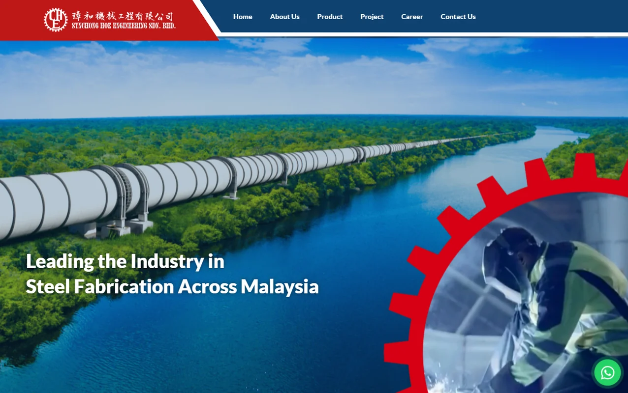 Synchong Hoe Engineering website designed by Potadot